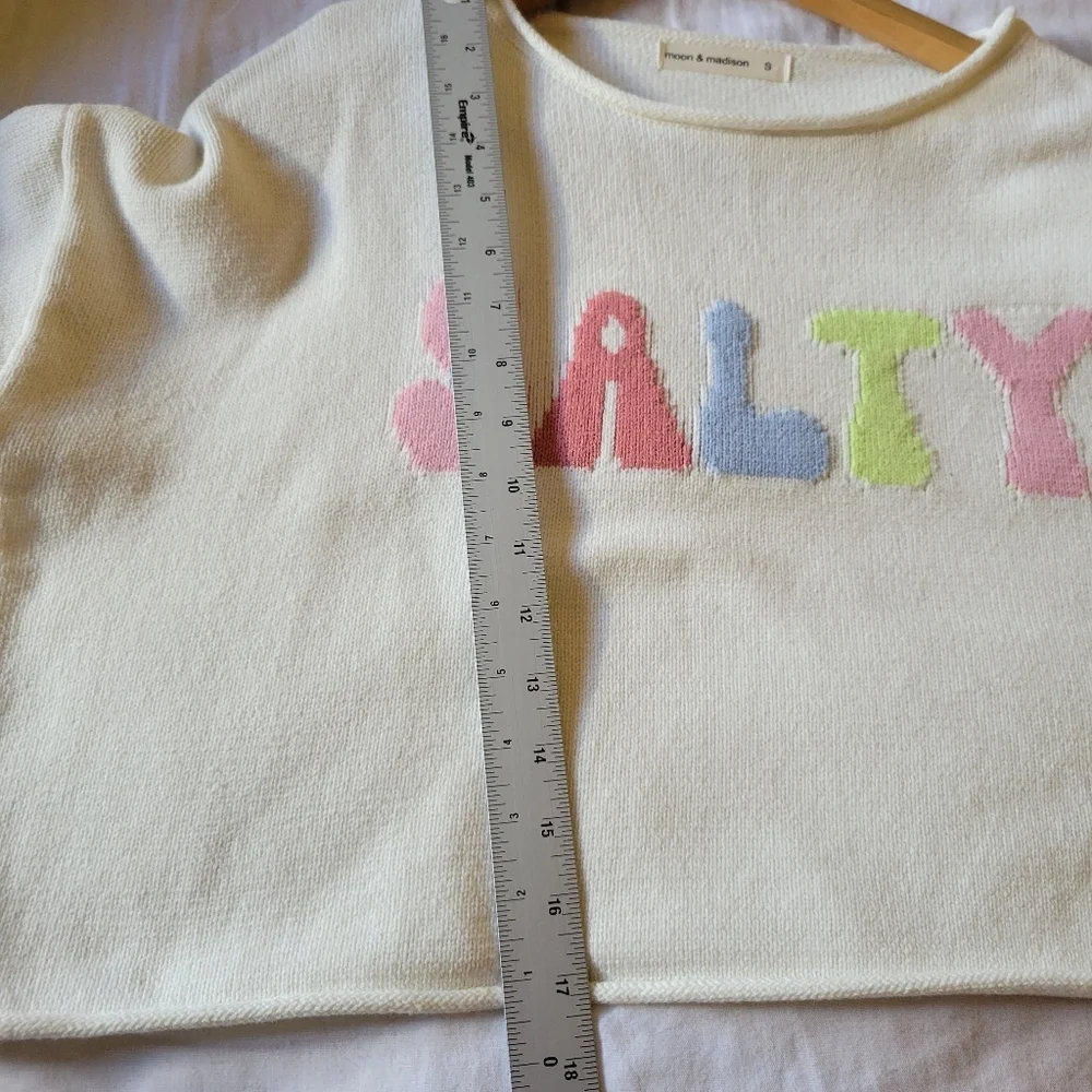 White 'Salty' Graphic Sweater - Picture 7 of 7